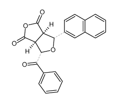 (3aS,6aR)-4-benzoyl-6-(naphthalen-2-yl)tetrahydro-1H,3H-furo[3,4-c]furan-1,3-dione结构式