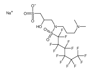 sodium 3-[[3-(dimethylamino)propyl][(tridecafluorohexyl)sulphonyl]amino]-2-hydroxypropanesulphonate structure