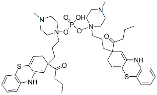 bis[1-[3-[2-(1-oxobutyl)-10H-phenothiazin-2-yl]propyl]-4-methylpiperazin-1-yl] phosphate结构式
