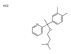 2-(alpha-(beta-Dimethylaminoethoxy)-alpha-methyl-3,4-dimethylbenzyl)py ridine hydrochloride structure