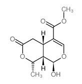 methyl (4aS,8R,8aS)-8-hydroxy-1-methyl-3-oxo-4,4a,8,8a-tetrahydro-1H-pyrano[3,4-c]pyran-5-carboxylate结构式