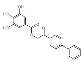 [2-oxo-2-(4-phenylphenyl)ethyl] 3,4,5-trihydroxybenzoate Structure