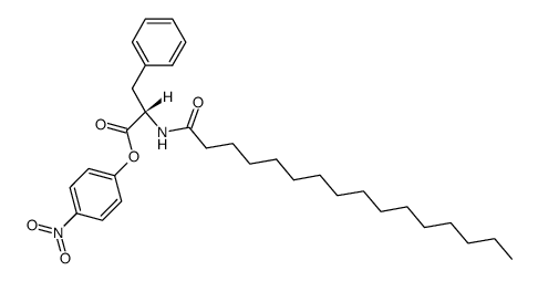 p-Nitrophenyl N-hexadecanoyl-L-phenylalaninate结构式