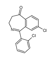 8-chloro-1-(2-chlorophenyl)-3,4-dihydro-5H-benzo[c]azepin-5-one Structure