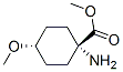 Cyclohexanecarboxylic acid, 1-amino-4-methoxy-, methyl ester, trans- (9CI) Structure