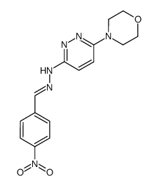 4-nitrobenzylidene-(6-morpholino-3-pyridazinyl)-hydrazine Structure