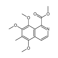 methyl 5,7,8-trimethoxy-6-methylisoquinoline-1-carboxylate结构式