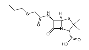 6β-(2-propylmercapto-acetylamino)-penicillanic acid结构式