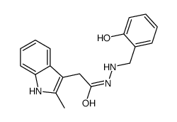 N'-[(2-hydroxyphenyl)methyl]-2-(2-methyl-1H-indol-3-yl)acetohydrazide Structure