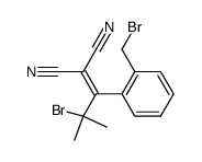 2-bromo-2-methyl-1-(o-bromomethylphenyl)-propylidenemalononitrile结构式