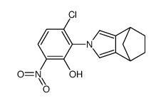 3-chloro-6-nitro-2-(4,5,6,7-tetrahydro-2H-4,7-methanoisoindol-2-yl)phenol结构式