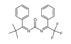 1-(2,2-dimethyl-1-phenylpropylidene)-3-(2,2,2-trifluoro-1-phenylethylidene)urea结构式
