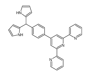 4-[4-[bis(1H-pyrrol-2-yl)methyl]phenyl]-2,6-dipyridin-2-ylpyridine结构式