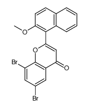 6,8-dibromo-2-(2'-methoxy-α-naphthyl)chromone结构式