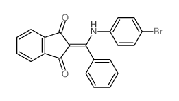 2-[[(4-bromophenyl)amino]-phenyl-methylidene]indene-1,3-dione结构式