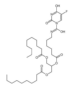 1,3-didecanoyl-2-(6-(5-fluorouracil-1-yl)carbonylamino)glyceride structure