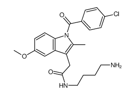 N-(4-aminobutyl)-2-{1-(4-chlorobenzoyl)-5-methoxy-2-methyl-1H-indol-3-yl}acetamide结构式