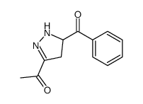1-(5-benzoyl-4,5-dihydro-1H-pyrazol-3-yl)ethanone结构式