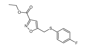 ethyl 5-[(4-fluorophenyl)sulfanylmethyl]-1,2-oxazole-3-carboxylate Structure