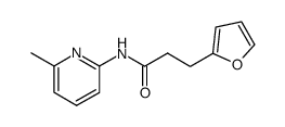 2-Furanpropanamide,N-(6-methyl-2-pyridinyl)-(9CI) structure