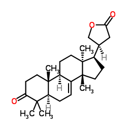 3-Oxo-24,25,26,27-tetrartirucall-7-en-23,21-olide Structure