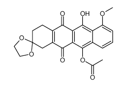 11-acetoxy-2,2-ethylenedioxy-6-hydroxy-7-methoxy-1,2,3,4-tetrahydronaphthacene-5,12-dione Structure