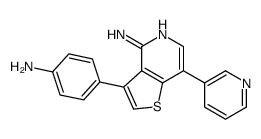 3-(4-aminophenyl)-7-pyridin-3-ylthieno[3,2-c]pyridin-4-amine结构式