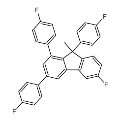 7-fluoro-1,3,9-tris(p-fluorophenyl)-9-methylfluorene结构式