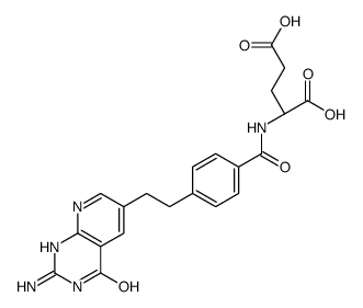 L-Glutamic acid, N-(4-(2-(2-amino-1,4-dihydro-4-oxopyrido(2,3-d)pyrimi din-6-yl)ethyl)bezoyl)- picture