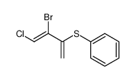 (Z)-2-Bromo-1-chloro-3-(phenylthio)butadiene结构式