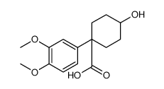Cyclohexanecarboxylic acid, 1-(3,4-dimethoxyphenyl)-4-hydroxy Structure