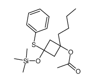 1-butyl-3-(phenylthio)-3-((trimethylsilyl)oxy)cyclobutyl acetate结构式