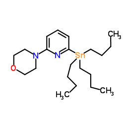 4-[6-(Tributylstannyl)pyridin-2-yl]morpholine structure