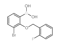 3-BROMO-2-(2'-FLUOROBENZYLOXY)PHENYLBOR& structure