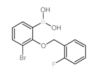 3-BROMO-2-(2'-FLUOROBENZYLOXY)PHENYLBOR& Structure