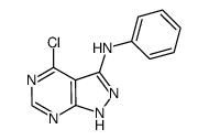4-chloro-N-phenyl-1H-pyrazolo[3,4-d]pyrimidin-3-amine Structure