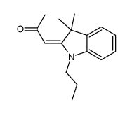 1-(3,3-dimethyl-1-propylindol-2-ylidene)propan-2-one结构式