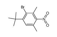 2-bromo-1-tert-butyl-3,5-dimethyl-4-nitro-benzene Structure