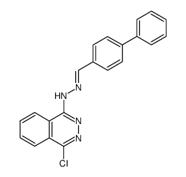 1-(2-([1,1'-biphenyl]-4-ylmethylene)hydrazinyl)-4-chlorophthalazine结构式