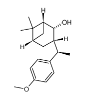 (1R,2R,3S,5S,1'R)-3-(1'-(4-methoxyphenyl)ethyl)-6,6-dimethylbicyclo[3.1.1]heptan-2-ol结构式