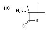 3-amino-3,4,4-trimethylthietan-2-one,hydrochloride结构式