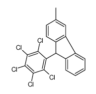 3-methyl-9-(2,3,4,5,6-pentachlorophenyl)-9H-fluorene结构式