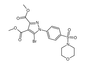 5-Bromo-1-[4-(morpholine-4-sulfonyl)-phenyl]-1H-pyrazole-3,4-dicarboxylic acid dimethyl ester Structure