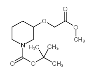 3-甲氧基羰基甲氧基-哌啶-1-羧酸叔丁酯结构式