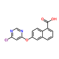 6-[(6-Chloro-4-pyrimidinyl)oxy]-1-naphthoic acid Structure