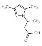 3-(3,5-Dimethyl-pyrazol-1-yl)-butyric acid Structure