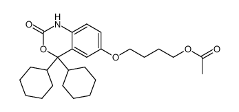 6-(4-acetoxy-butoxy)-4,4-dicyclohexyl-4H-3,1-benzoxazin-2-one Structure