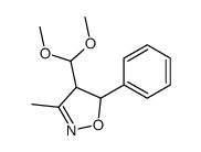 4-(dimethoxymethyl)-3-methyl-5-phenyl-4,5-dihydro-1,2-oxazole结构式