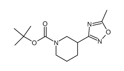 tert-butyl 3-(5-methyl-1,2,4-oxadiazol-3-yl)piperidine-1-carboxylate结构式