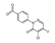 4-chloro-5-fluoro-2-(4-nitrophenyl)pyridazin-3-one结构式